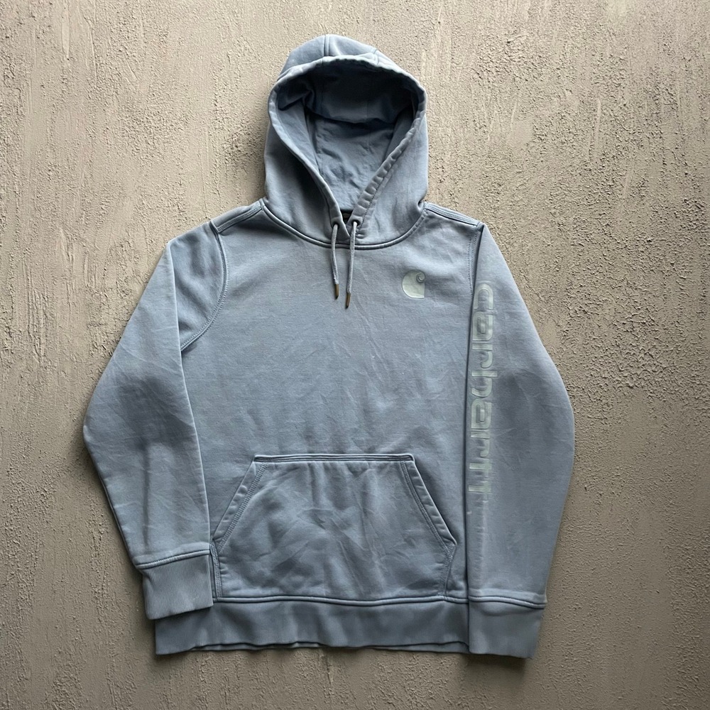 Carhartt Graphic Logo Hoodie Mens XL Blue Modern